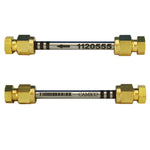 1/4" x 3.5" Stainless Steel Tube - Brass Compression Caps