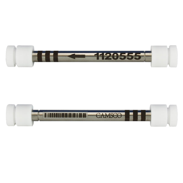 1/4" x 3.5" Stainless Steel Tube - PTFE Analytical Caps
